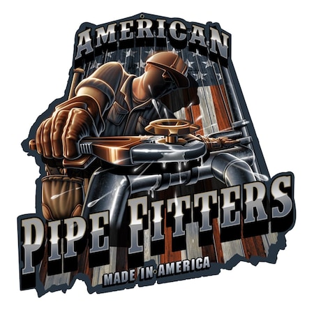 Erazorbits ERA087 18 X 18 In. American Pipefitters Plasma Metal Sign